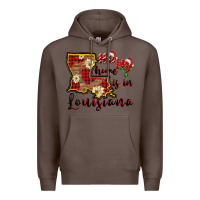 Coffee ho ho home is in louisiana Premium Hoodie - FaDigitalArtStudio