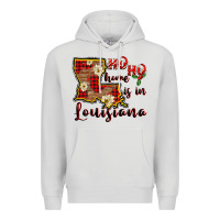 Dove Grey ho ho home is in louisiana Premium Hoodie - FaDigitalArtStudio