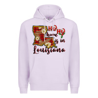 Lilac ho ho home is in louisiana Premium Hoodie - FaDigitalArtStudio