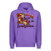Purple ho ho home is in louisiana Premium Hoodie - FaDigitalArtStudio