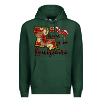 Sports Green ho ho home is in louisiana Premium Hoodie - FaDigitalArtStudio