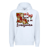 White ho ho home is in louisiana Premium Hoodie - FaDigitalArtStudio