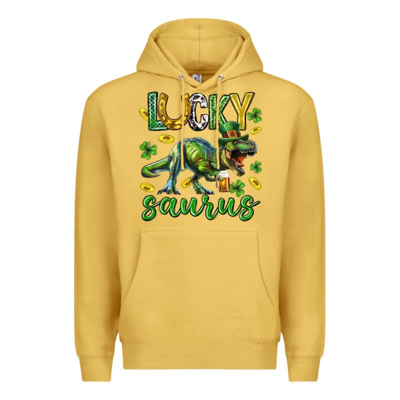 Lucky Saurus St.patricks Day Premium Hoodie by Neo Western | Teevron