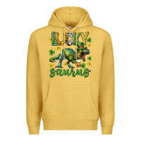 Antique Gold Lucky saurus st.patricks day Premium Hoodie - Neo Western