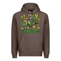 Coffee Lucky saurus st.patricks day Premium Hoodie - Neo Western