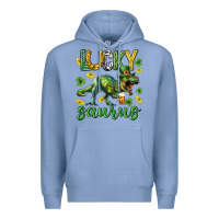Colony Blue Lucky saurus st.patricks day Premium Hoodie - Neo Western
