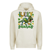 Oatmeal Heather Lucky saurus st.patricks day Premium Hoodie - Neo Western