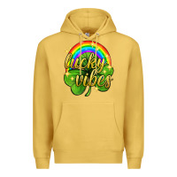 Antique Gold Lucky vibes st. patricks day Premium Hoodie - Neo Western