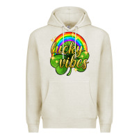 Oatmeal Heather Lucky vibes st. patricks day Premium Hoodie - Neo Western