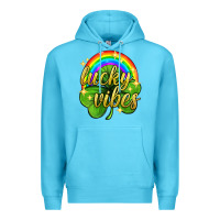 Ocean Blue Lucky vibes st. patricks day Premium Hoodie - Neo Western