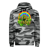 Slate Camo Lucky vibes st. patricks day Premium Hoodie - Neo Western