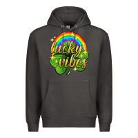 Smoke Lucky vibes st. patricks day Premium Hoodie - Neo Western