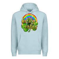 Blue Mist Lucky vibes st. patricks day Premium Hoodie - Neo Western