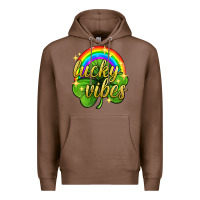 Chestnut Lucky vibes st. patricks day Premium Hoodie - Neo Western