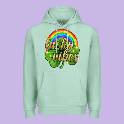 Lucky Vibes St. Patricks Day Premium Hoodie Designed By Neo Western