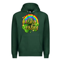 Sports Green Lucky vibes st. patricks day Premium Hoodie - Neo Western