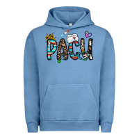 Pigment Pebble Blue pacu Urban Hoodie - CowhideDigitalArt