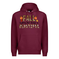 Burgundy Fall Premium Hoodie - CowhideDigitalArt