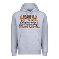Heather Grey Fall Premium Hoodie - CowhideDigitalArt