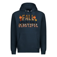 Navy Fall Premium Hoodie - CowhideDigitalArt