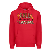 Red Fall Premium Hoodie - CowhideDigitalArt