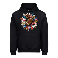 Black american football sunflower Urban Hoodie - HRA Design Shop