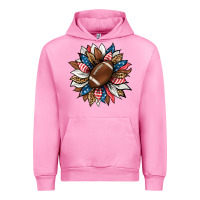 Fuchsia Pink american football sunflower Urban Hoodie - HRA Design Shop