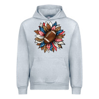 Heather Grey american football sunflower Urban Hoodie - HRA Design Shop