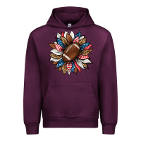 Mauve Wine american football sunflower Urban Hoodie - HRA Design Shop