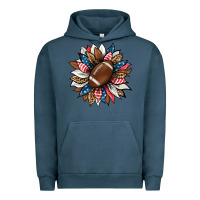 Pigment Midnight Navy american football sunflower Urban Hoodie - HRA Design Shop