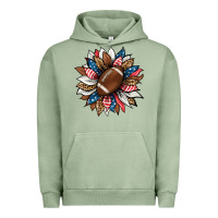 Pigment Oil Green american football sunflower Urban Hoodie - HRA Design Shop