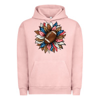 Pigment Salmon american football sunflower Urban Hoodie - HRA Design Shop