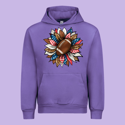 American Football Sunflower Urban Hoodie Designed By Hra Design Shop