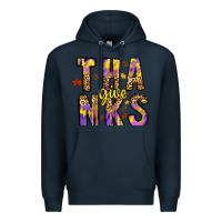 Navy give thanks Premium Hoodie - CowhideDigitalArt