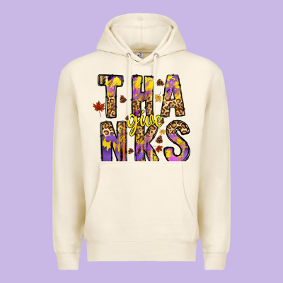 Give Thanks Premium Hoodie Designed By Cowhidedigitalart
