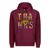 Burgundy give thanks Premium Hoodie - CowhideDigitalArt
