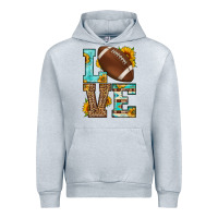 Heather Grey western love american football Urban Hoodie - HRA Design Shop