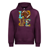 Mauve Wine western love american football Urban Hoodie - HRA Design Shop