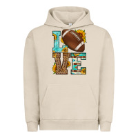 Pigment French Oak western love american football Urban Hoodie - HRA Design Shop