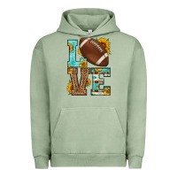 Pigment Oil Green western love american football Urban Hoodie - HRA Design Shop