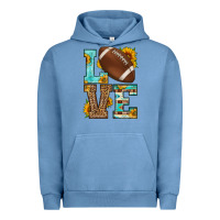 Pigment Pebble Blue western love american football Urban Hoodie - HRA Design Shop