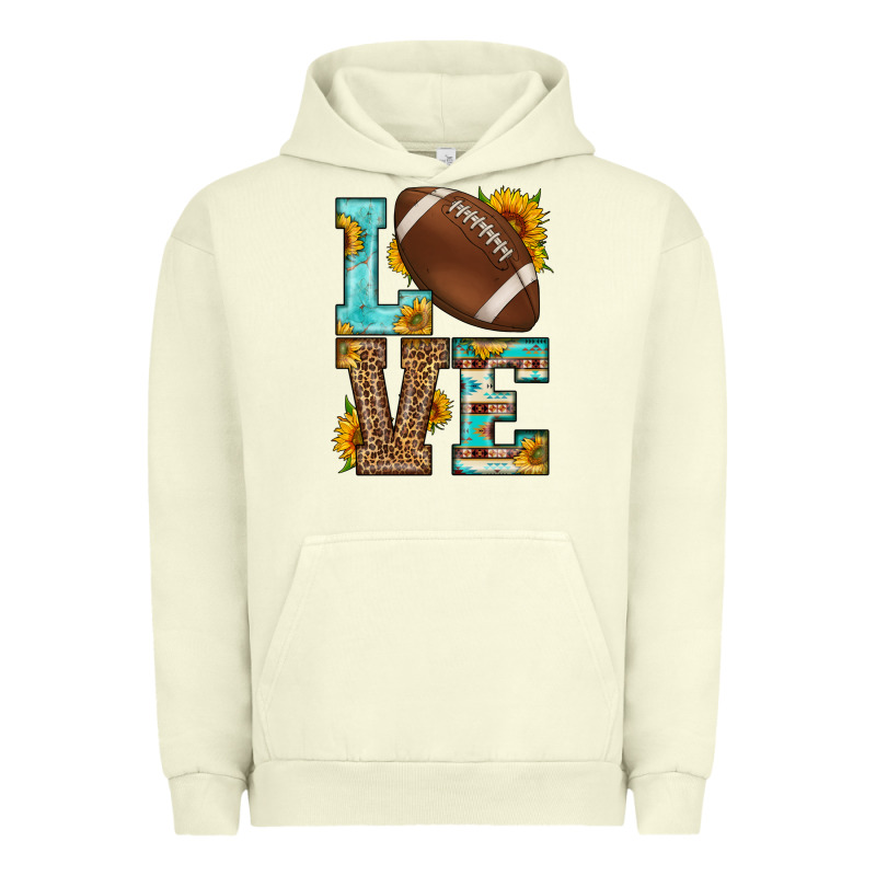 Western Love American Football Urban Hoodie by HRA Design Shop | Teevron