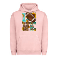 Pigment Salmon western love american football Urban Hoodie - HRA Design Shop