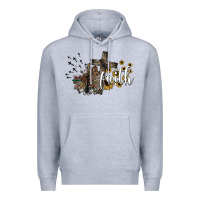 Heather Grey faith Premium Hoodie - SublimationCraftShop