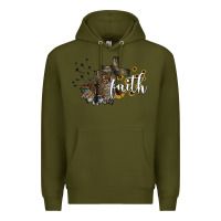 Army Green faith Premium Hoodie - SublimationCraftShop