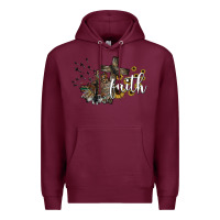 Burgundy faith Premium Hoodie - SublimationCraftShop