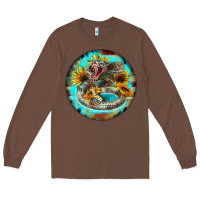 Chestnut rattlesnake and sunflower Long Sleeve Tee - BarkalooDesign