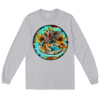 Moon Dust rattlesnake and sunflower Long Sleeve Tee - BarkalooDesign