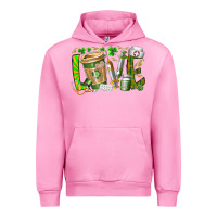 Fuchsia Pink St Patricks love nurse Urban Hoodie - RacoonDesign