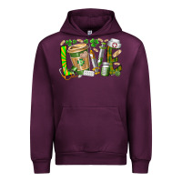 Mauve Wine St Patricks love nurse Urban Hoodie - RacoonDesign